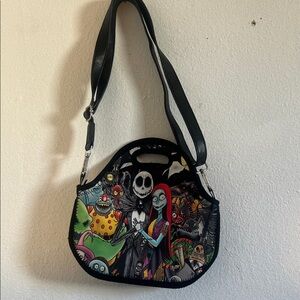 Black and Multicolor Graphic The Nightmare Before Christmas Lunch Bag